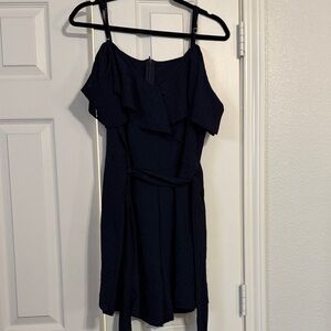 Cute off the shoulder romper (navy)